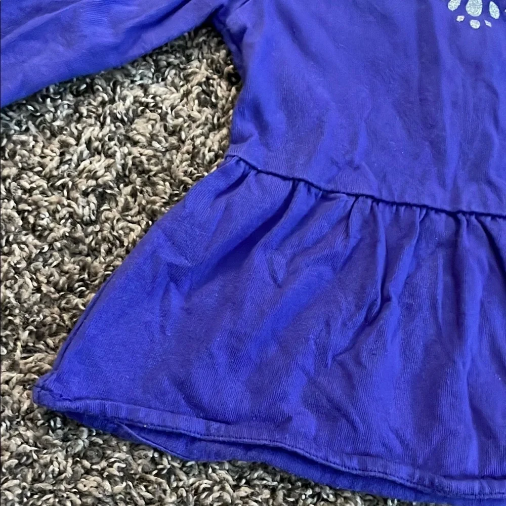 Carter's Violet Top and Light Gray Pants Set